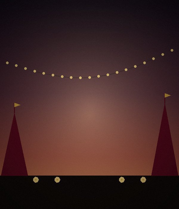 Outdoor tent lighting setup